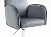 HR280K Scaun Grafit din Catifea cu Bază Cromata