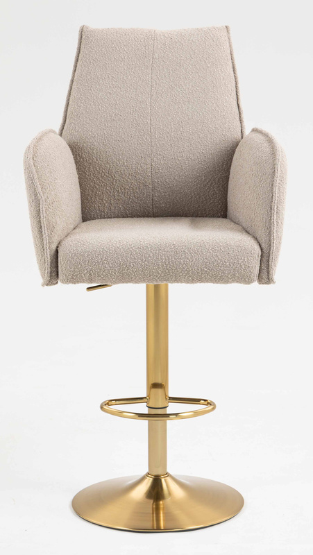 HR280W Scaun Latte Boucle cu Bază Aurie