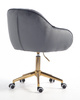 HR2055K Scaun Grafit din Catifea cu Bază Aurie