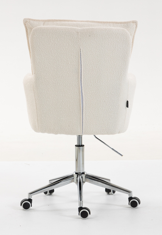 HR250K Scaun Crem Boucle Bază Cromata