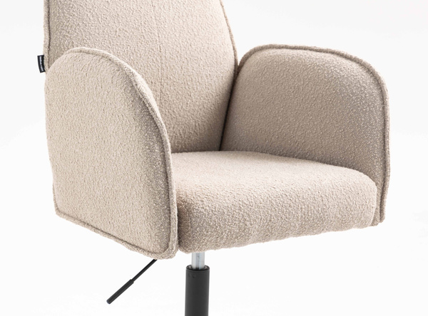 HR280N Scaun Latte Boucle cu Bază Neagră