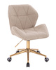 HR212K Scaun Latte Boucle cu Bază Aurie
