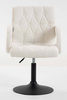 HR8404N Scaun Crem Boucle cu Bază Neagră