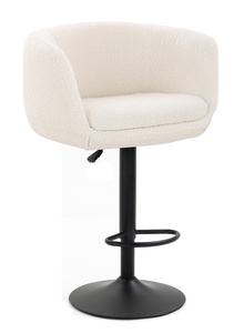 HR333W Scaun Boucle Crem cu Bază Neagră