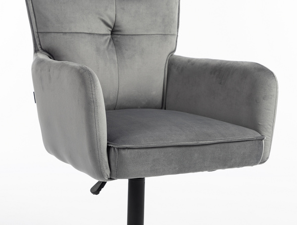 HR250K Scaun Catifea Grafit Bază Neagră