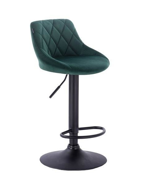 HR1054W Scaun Verde din Carifea cu Bază Neagra