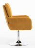 HR250N Scaun Catifea Reiată Premium Ruloare Curry Galben Bază Cromata