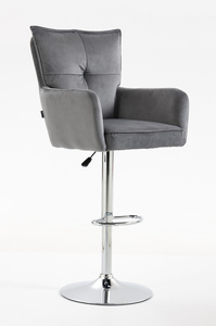 HR250W Scaun Catifea Grafit Bază Cromata