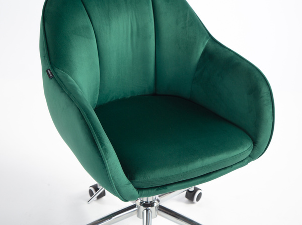 HR2055K Scaun Verde din Catifea cu Bază Cromata