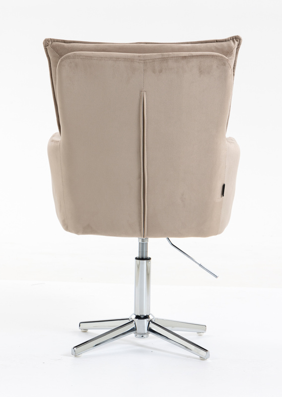 HR250CROSS Scaun Catifea Latte Bază Cromata