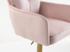 HR250W Scaun Catifea Roz Pudra Bază Aurie