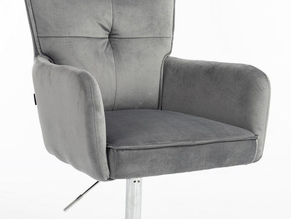 HR250K Scaun Catifea Grafit Bază Aurie