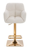 HR550KW Scaun Crem Boucle cu Bază Aurie