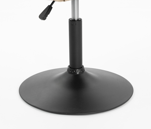 HR2055N Scaun Crem din Piele Ecologica cu Bază Neagră