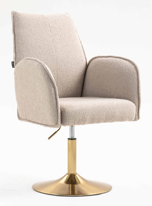 HR280N Scaun Latte Boucle cu Bază Aurie