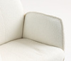 HR280W Scaun Crem Boucle cu Bază Neagră