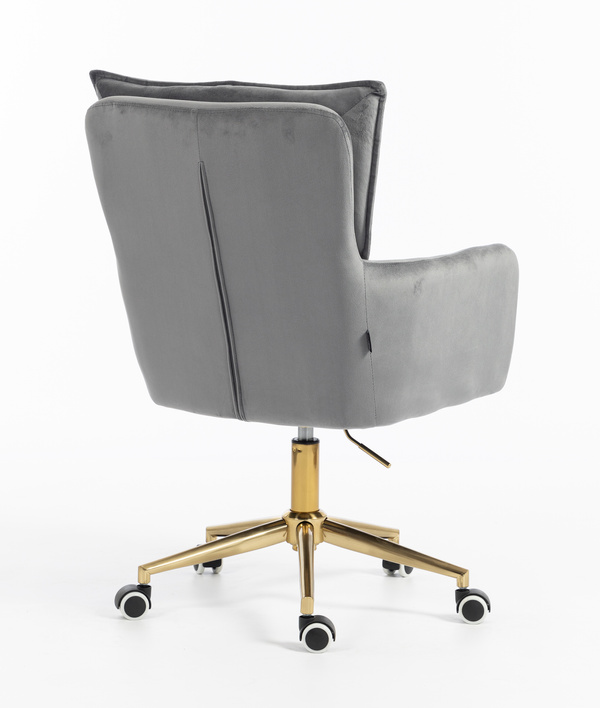 HR250K Scaun Catifea Grafit Bază Aurie