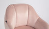 HR12055N Scaun Roz Pudra din Catifea cu Bază Cromata