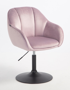 HR2055N Scaun Mov din Catifea cu Bază Neagră