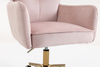 HR250K Scaun Catifea Roz Pudra Bază Aurie