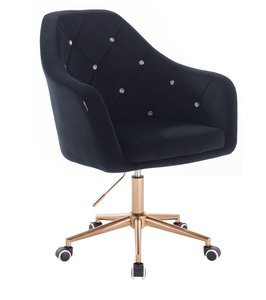 HR830K Scaun Catifea Mov cu Bază Aurie