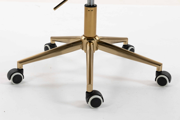 HR8404K Scaun Crem Boucle cu Bază Aurie