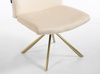 HR150 BAZĂ STEA Scaun Crem din Catifea cu Bază Aurie