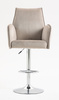 HR280W Scaun Latte din Catifea cu Bază Cromata