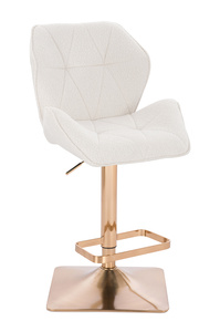 HR212KW Scaun Crem Boucle cu Bază Aurie
