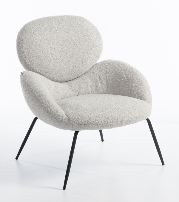 HR2045 Scaun Gri Boucle cu Bază Neagră