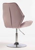 HR350N Scaun Mov din Catifea Bază Cromata