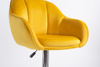 HR2055W Scaun Galbenă din Catifea cu Bază Cromata