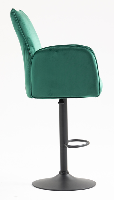 HR280W Scaun Verde din Catifea cu Bază Neagră