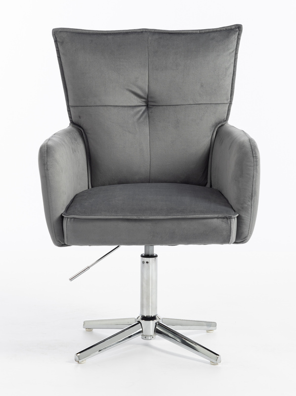 HR250CROSS Scaun Catifea Grafit Bază Cromata