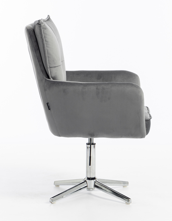 HR250CROSS Scaun Catifea Grafit Bază Cromata