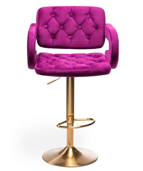 HR8403W Scaun Catifea Fucsia Bază Aurie