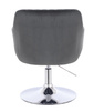 HR190N Scaun Grafit din Catifea cu Bază Cromata