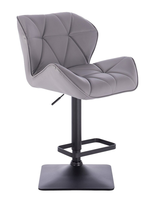 HC111KW Scaun Gray Piele Ecologica cu Bază Neagră