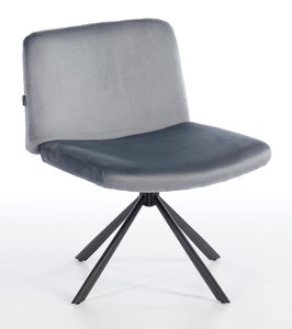 HR150 BAZĂ STEA Scaun Grafit din Catifea cu Bază Neagră