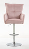 HR250W Scaun Catifea Roz Pudra Bază Cromata
