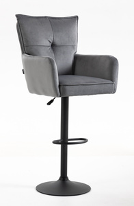 HR250W Scaun Catifea Grafit Bază Neagră