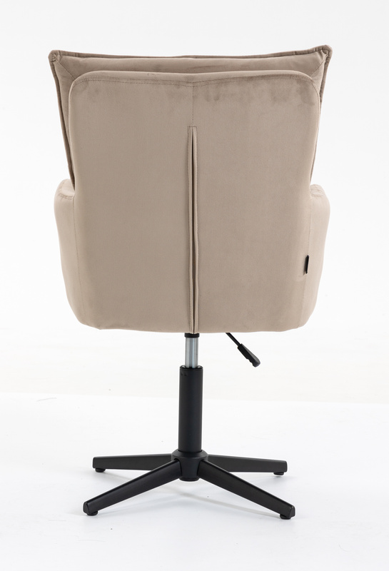 HR250CROSS Scaun Catifea Latte Bază Neagră