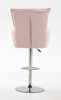 HR250W Scaun Catifea Roz Pudra Bază Cromata