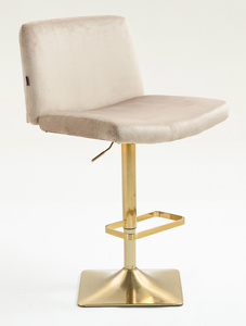 HR150KW Scaun Latte din Catifea cu Bază Aurie