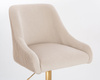 HR920CROSS Scaun Crem din Catifea cu Bază Aurie