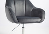 HR2055N Scaun Grafit din Catifea cu Bază Cromata