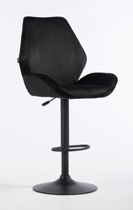 HR350W Scaun Neagră din Catifea Bază Neagră