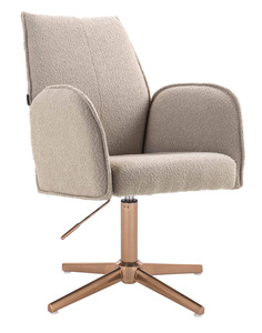 HR280CROSS Scaun Latte Boucle cu Bază Aurie