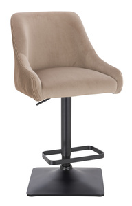 HR920KW Scaun Latte din Catifea cu Bază Neagră