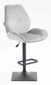 HR350KW Scaun Gray din Catifea Bază Neagră